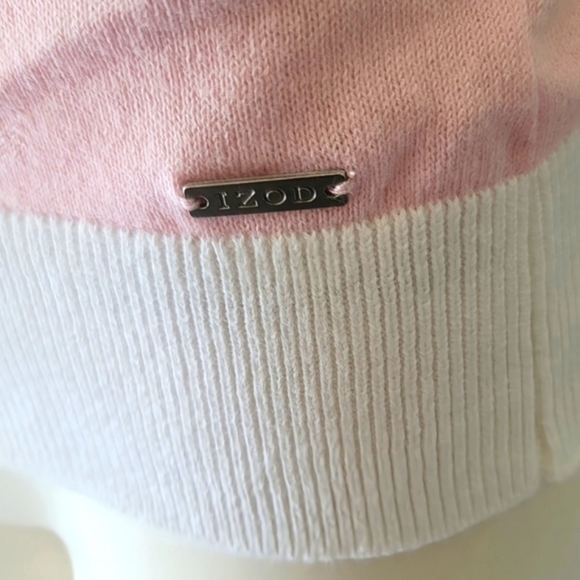IZOD Petite V-Neck Long Sleeve Multicolor Striped Sweater Size XS - Picture 9 of 11